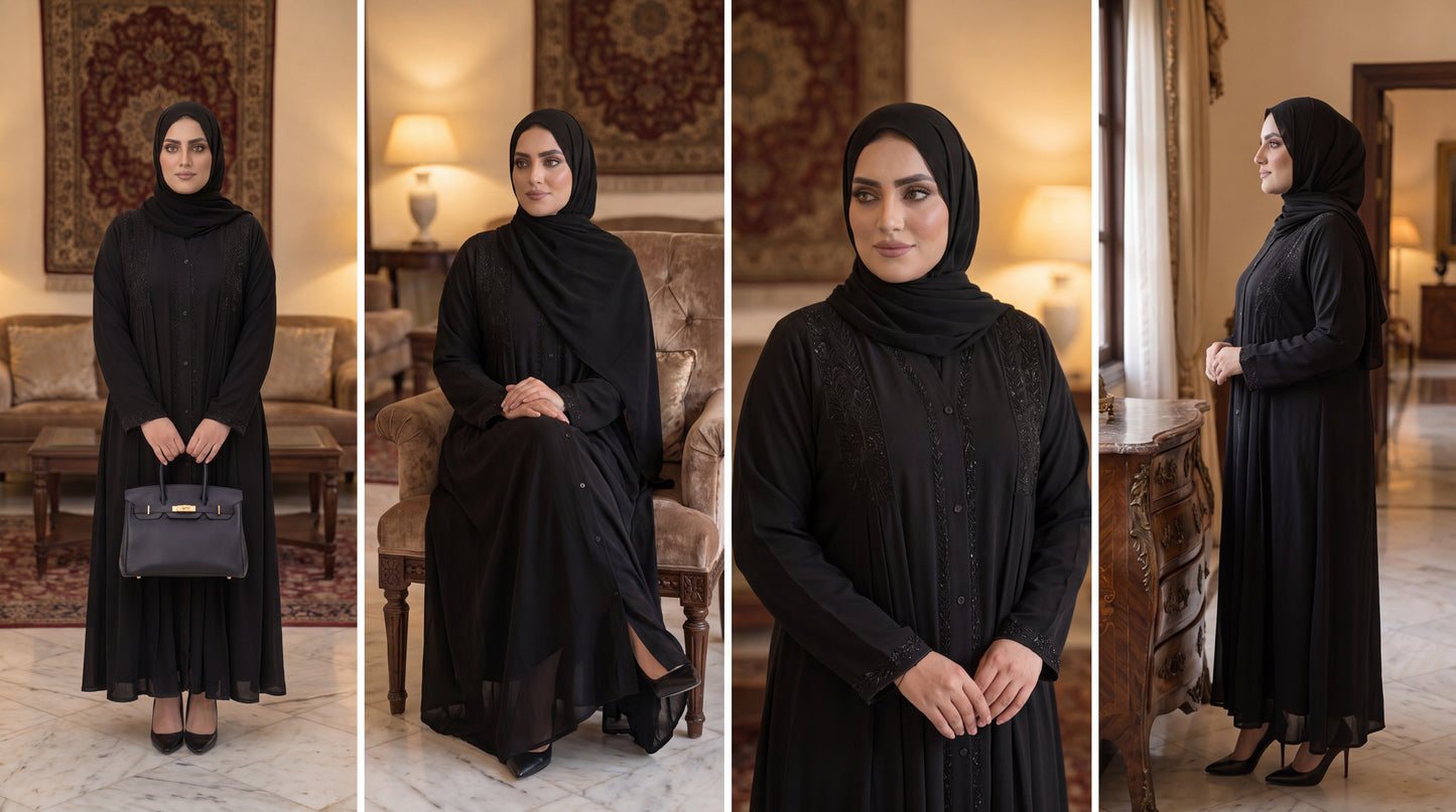 Black Luxury Abaya
