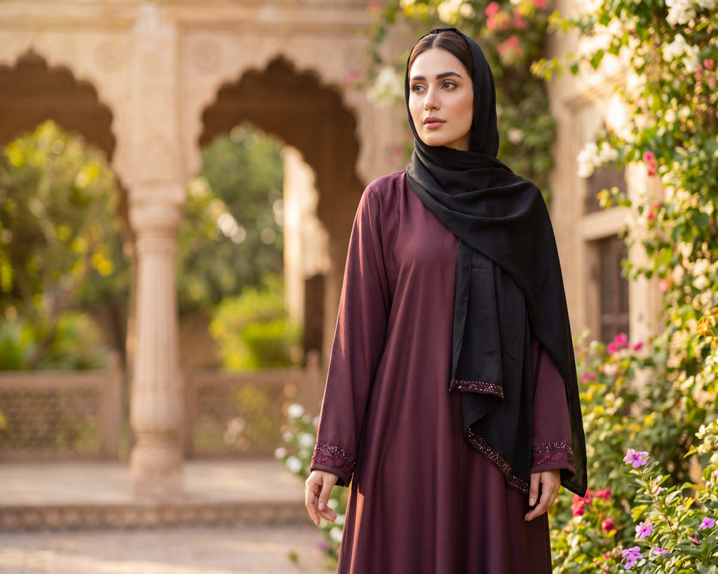 Purple Luxury abaya