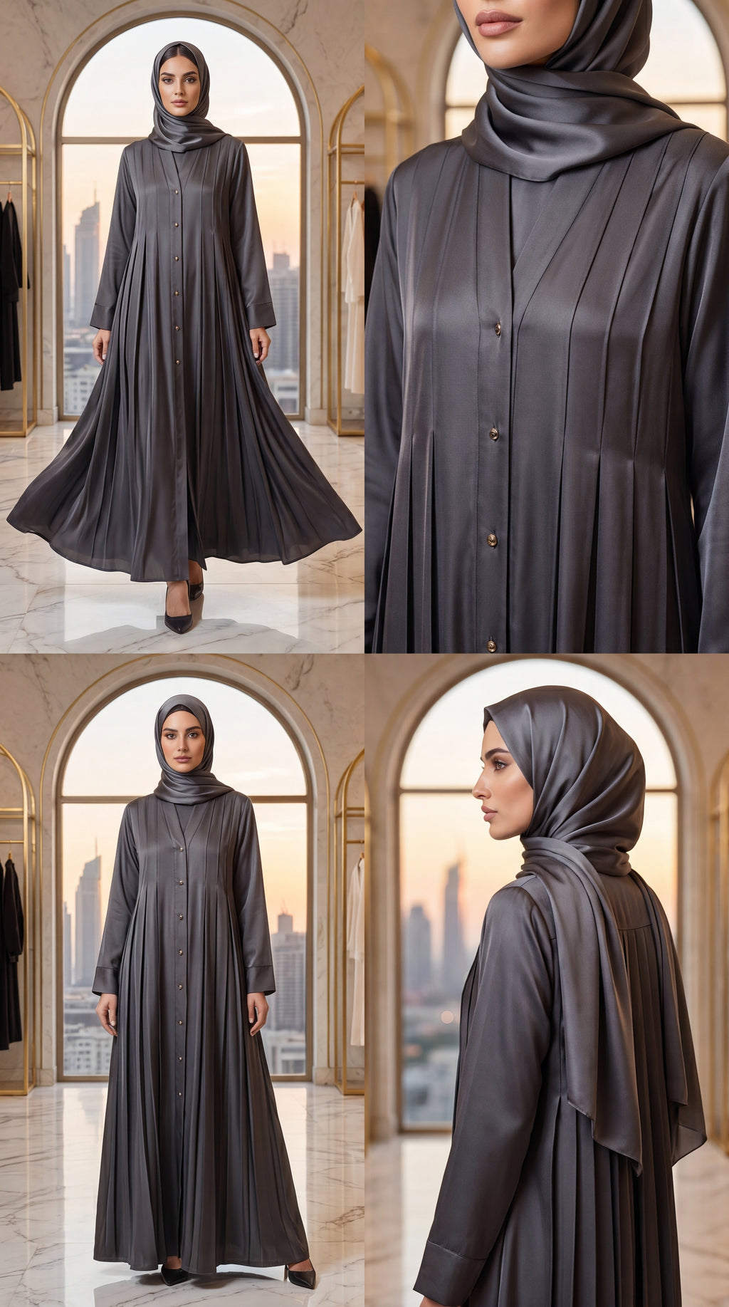 Grey Abaya