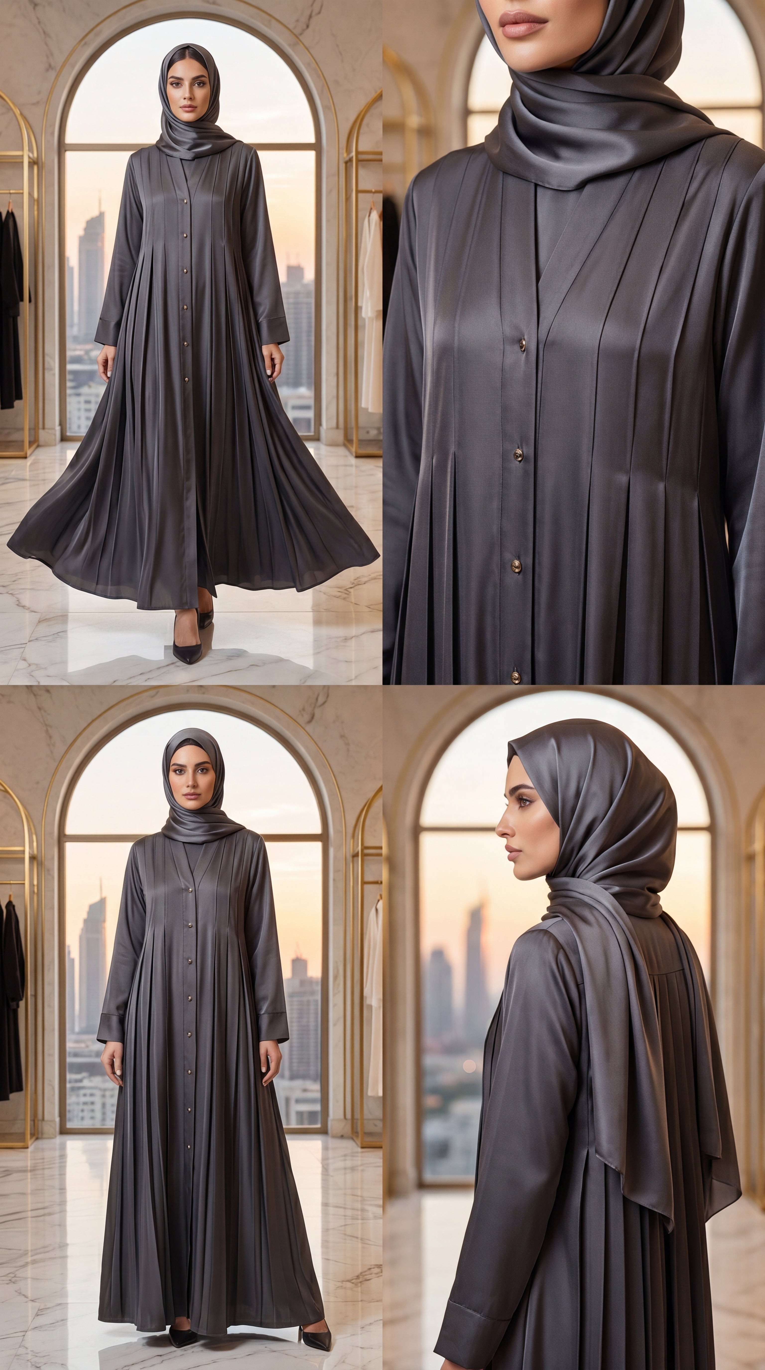 Grey Abaya